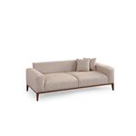 Casa si Gradina - Mobilier - Canapele si coltare - Canapele - Canapea extensibila 3 locuri, Hanah Home, cadru lemn fag, stofa bej, 225x92x75 cm - Infinity.ro