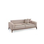 Casa si Gradina - Mobilier - Canapele si coltare - Canapele - Canapea extensibila 3 locuri, Hanah Home, cadru lemn fag, stofa bej, 225x92x75 cm - Infinity.ro