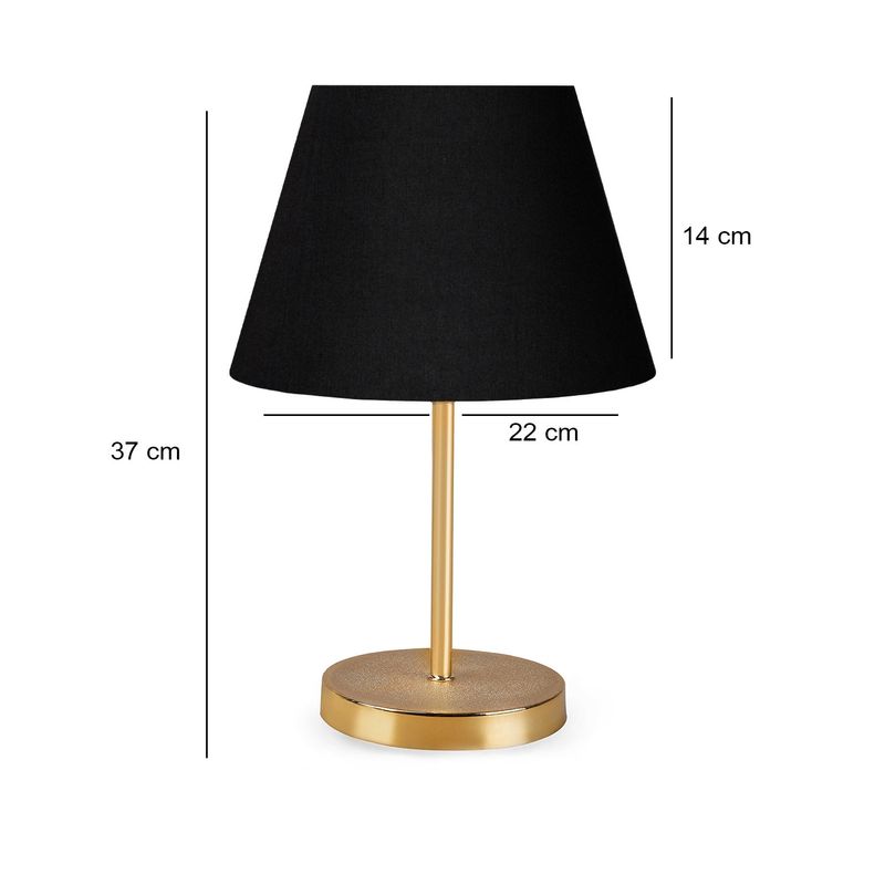 Casa si Gradina - Corpuri si surse de iluminat - Veioze si lampi - Veioze - Veioza, Opviq, metal, negru auriu, 22x14x37 cm - Infinity.ro