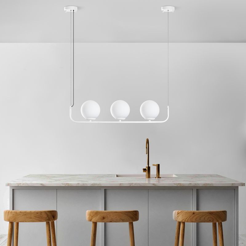 Casa si Gradina - Corpuri si surse de iluminat - Lustre si pendule - Candelabru, Opviq, metal, alb, 76x15x20-110 cm - Infinity.ro