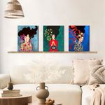 Casa si Gradina - Decoratiuni - Tablouri - Tablou decorativ pe panza, Wallxpert, multicolor, 30x40 cm (3 piese), 50% bumbac, 50% poliester, rama lemn - Infinity.ro
