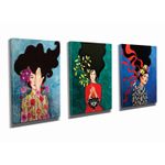 Casa si Gradina - Decoratiuni - Tablouri - Tablou decorativ pe panza, Wallxpert, multicolor, 30x40 cm (3 piese), 50% bumbac, 50% poliester, rama lemn - Infinity.ro