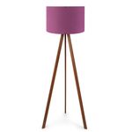 Casa si Gradina - Corpuri si surse de iluminat - Veioze si lampi - Lampadare - Lampadar, Opviq, mdf si pvc textil, lila si maro, 38x140 cm - Infinity.ro