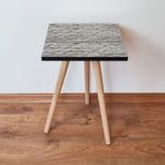 Casa si Gradina - Mobilier - Mese si birouri - Mese living - Masuta laterala, Hanah Home, mdf, bej si negru, 35x35x42 cm - Infinity.ro