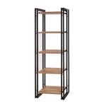 Casa si Gradina - Mobilier - Biblioteci si rafturi - Biblioteci - Biblioteca, Hanah Home, pal melaminat, pin atlantic si negru, 60x35x180 cm - Infinity.ro
