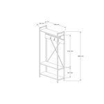 Casa si Gradina - Mobilier - Organizare si depozitare - Cuiere - Cuier, Hanah Home, pal melaminat, safir, 90x34x180 cm - Infinity.ro