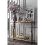 Casa si Gradina - Mobilier - Comode si corpuri - Console - Consola, Hanah Home, pal melaminat, negru si pin atlantic, 90x26x80 cm - Infinity.ro