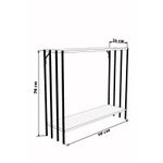 Casa si Gradina - Mobilier - Comode si corpuri - Console - Consola, Hanah Home, pal melaminat, negru si pin atlantic, 90x26x80 cm - Infinity.ro