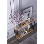 Casa si Gradina - Mobilier - Comode si corpuri - Console - Consola, Hanah Home, pal melaminat, negru si pin atlantic, 90x26x80 cm - Infinity.ro