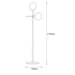 Casa si Gradina - Corpuri si surse de iluminat - Veioze si lampi - Lampadare - Lampadar, Opviq, metal, auriu, 34x15x174 cm - Infinity.ro