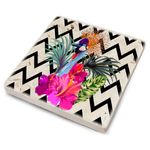 Casa si Gradina - Bucatarie si vesela - Accesorii bar - Suporturi bauturi - Set suporturi pentru pahare, Hermia, piatra naturala, multicolor, 10x10x1 cm, 4 bucati, 366TYR1152 - Infinity.ro