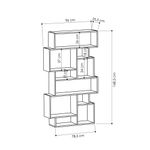 Casa si Gradina - Mobilier - Biblioteci si rafturi - Biblioteci - Biblioteca, Hanah Home, PAL melaminat, alb, 96x25.5x168.5 cm - Infinity.ro
