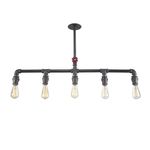 Casa si Gradina - Corpuri si surse de iluminat - Lustre si pendule - Lustra, Opviq, teava de fier, negru, 78x67x10 cm - Infinity.ro