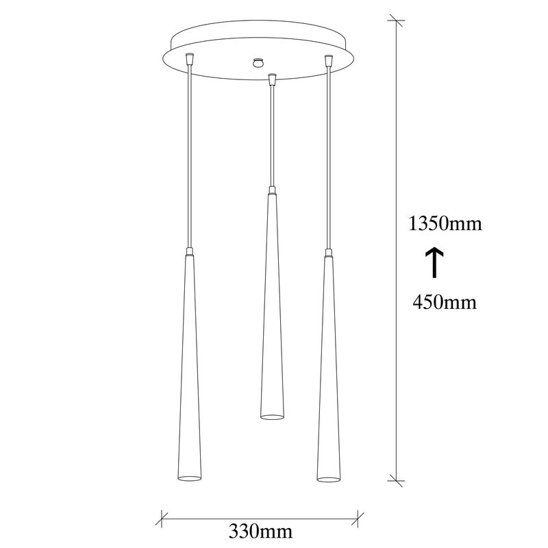 Casa si Gradina - Corpuri si surse de iluminat - Lustre si pendule - Lustra, Opviq, metal, negru, diametru 33 cm, inaltime reglabila - Infinity.ro
