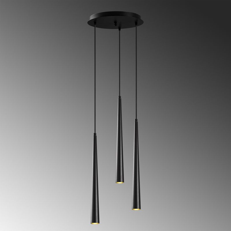 Casa si Gradina - Corpuri si surse de iluminat - Lustre si pendule - Lustra, Opviq, metal, negru, diametru 33 cm, inaltime reglabila - Infinity.ro