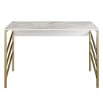 Casa si Gradina - Mobilier - Mese si birouri - Birouri - Birou de studiu, Hanah Home, pal melaminat, auriu si alb, 120x60x75 cm - Infinity.ro