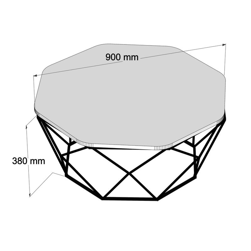 Casa si Gradina - Mobilier - Mese si birouri - Masute de cafea - Masuta de cafea, Hanah Home, pal melaminat, stejar, 90x90x38 cm - Infinity.ro