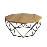 Casa si Gradina - Mobilier - Mese si birouri - Masute de cafea - Masuta de cafea, Hanah Home, pal melaminat, stejar, 90x90x38 cm - Infinity.ro