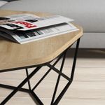 Casa si Gradina - Mobilier - Mese si birouri - Masute de cafea - Masuta de cafea, Hanah Home, pal melaminat, stejar, 90x90x38 cm - Infinity.ro