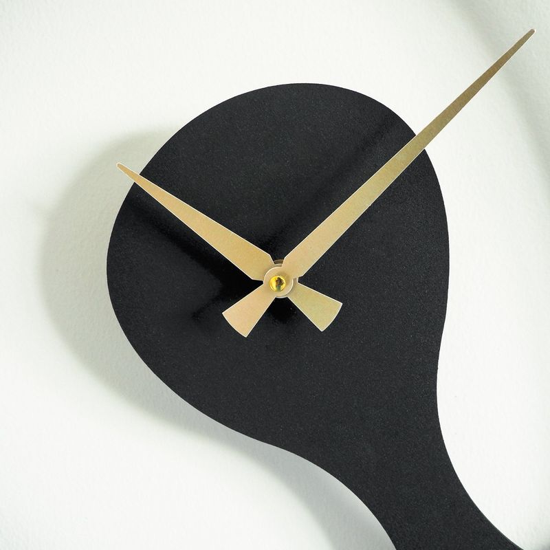 Casa si Gradina - Decoratiuni - Ceasuri - Ceas de perete decorativ, Wallxpert, otel, negru auriu, 44x45 cm - Infinity.ro
