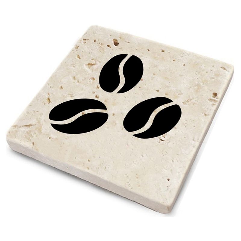 Casa si Gradina - Bucatarie si vesela - Accesorii bar - Suporturi bauturi - Set suporturi de pahare, Hermia, piatra naturala, multicolor, 10x10x1 cm, 4 bucati, 366TYR1185 - Infinity.ro