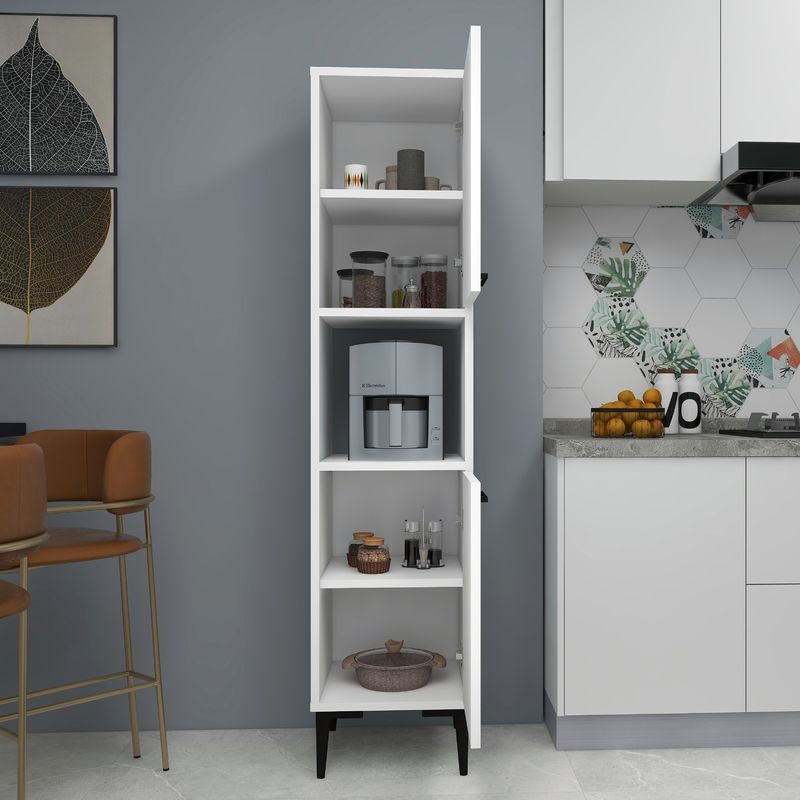 Casa si Gradina - Mobilier - Mobilier baie - Corpuri baie - Dulap baie, Hanah Home, pal melaminat, alb, 35x35x153.6 cm - Infinity.ro