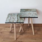 Casa si Gradina - Mobilier - Mese si birouri - Masute de cafea - Set masute de cafea cuib, Hanah Home, mdf, verde maro, 35x47x35 cm - Infinity.ro