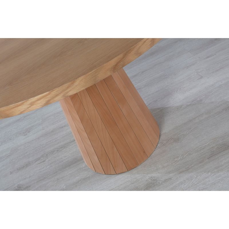 Casa si Gradina - Mobilier - Seturi de mobilier - Seturi mese si scaune - Set masa si scaune, Hanah Home, lemn de fag, natural, masa 120x120x75 cm, 4 scaune 50x55x80 cm, 117FRF1240 - Infinity.ro