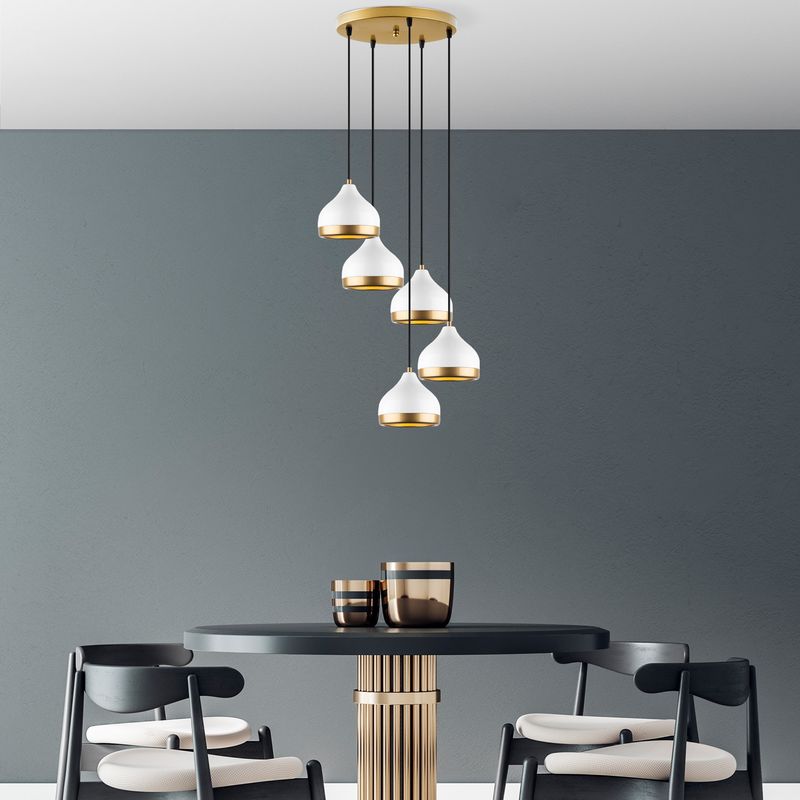 Casa si Gradina - Corpuri si surse de iluminat - Lustre si pendule - Lustra, Opviq, metal, alb, 43x43x111 cm - Infinity.ro