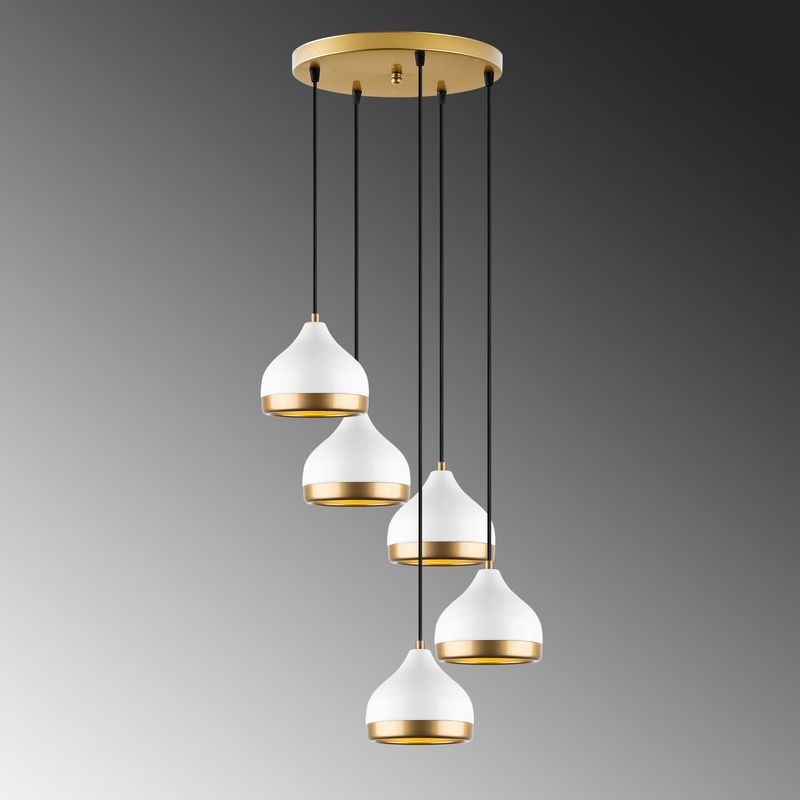 Casa si Gradina - Corpuri si surse de iluminat - Lustre si pendule - Lustra, Opviq, metal, alb, 43x43x111 cm - Infinity.ro