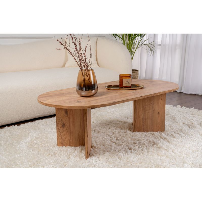 Casa si Gradina - Mobilier - Mese si birouri - Masute de cafea - Masuta de cafea, Hanah Home, pal melaminat, pin atlantic, 119x60x40 cm - Infinity.ro