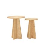Casa si Gradina - Mobilier - Mese si birouri - Masute de cafea - Set masute de cafea, Hanah Home, PAL melaminat, stejar safir, 40x40x50 cm, 30x30x45 cm - Infinity.ro