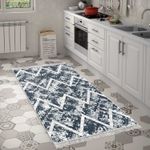Casa si Gradina - Textile si covoare - Covoare - Covoare casa - Covor, Conceptum Hypnose, albastru, 80x300 cm, 100% poliester, antiderapant, lavabil la masina, 955ANR3172 - Infinity.ro