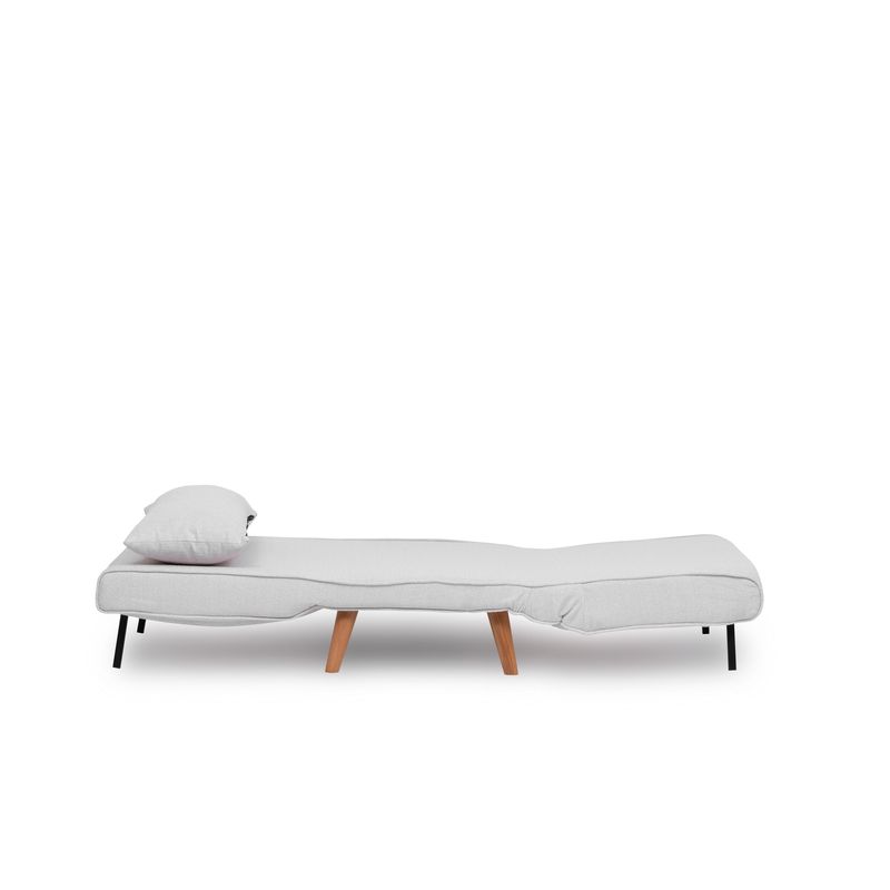 Casa si Gradina - Mobilier - Canapele si coltare - Canapele - Canapea extensibila, Hanah Home, material teddy, alb, 180x80 cm - Infinity.ro