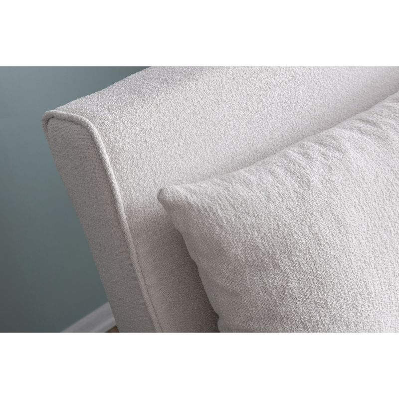 Casa si Gradina - Mobilier - Canapele si coltare - Canapele - Canapea extensibila, Hanah Home, material teddy, alb, 180x80 cm - Infinity.ro