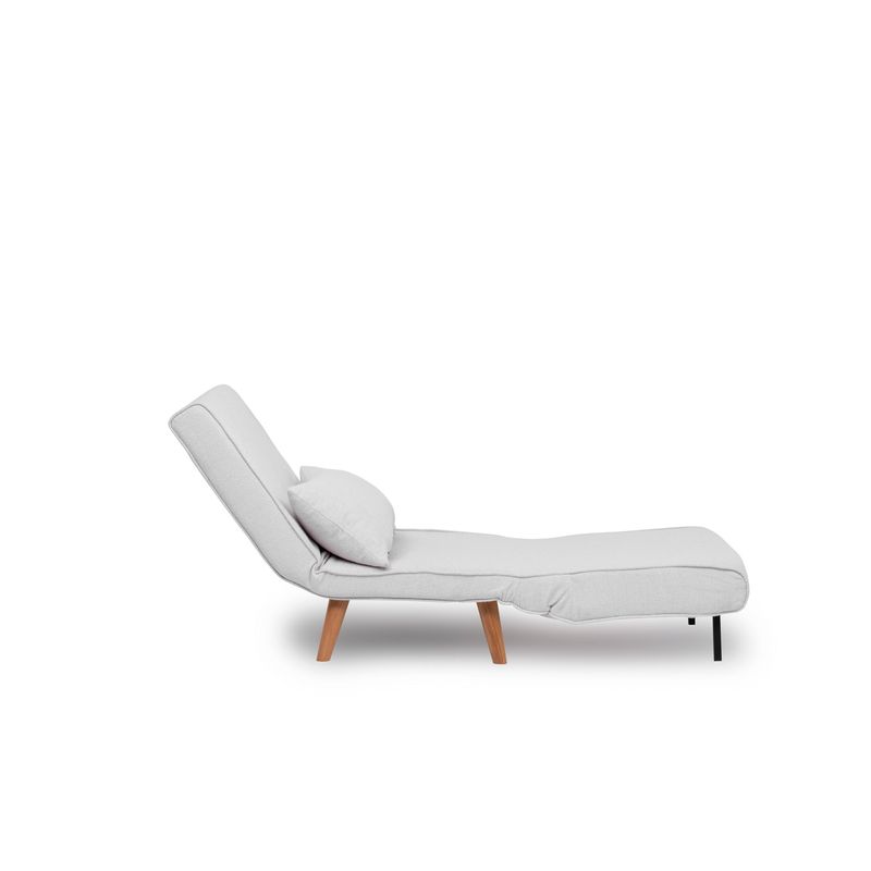 Casa si Gradina - Mobilier - Canapele si coltare - Canapele - Canapea extensibila, Hanah Home, material teddy, alb, 180x80 cm - Infinity.ro