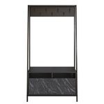 Casa si Gradina - Mobilier - Organizare si depozitare - Cuiere - Cuier, Hanah Home, panou aglomerat cu melamina, negru marmura, 94x35.3x180 cm - Infinity.ro