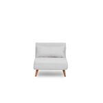 Casa si Gradina - Mobilier - Canapele si coltare - Canapele - Canapea extensibila, Hanah Home, material teddy, alb, 180x80 cm - Infinity.ro