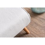 Casa si Gradina - Mobilier - Canapele si coltare - Canapele - Canapea extensibila, Hanah Home, material teddy, alb, 180x80 cm - Infinity.ro
