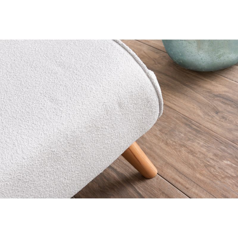 Casa si Gradina - Mobilier - Canapele si coltare - Canapele - Canapea extensibila, Hanah Home, material teddy, alb, 180x80 cm - Infinity.ro