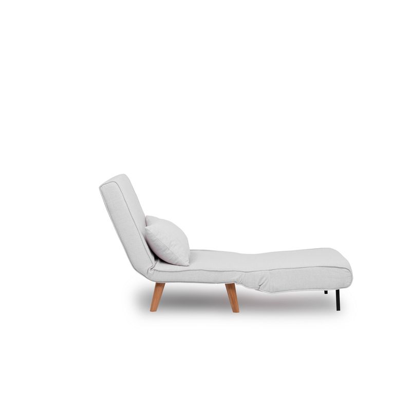 Casa si Gradina - Mobilier - Canapele si coltare - Canapele - Canapea extensibila, Hanah Home, material teddy, alb, 180x80 cm - Infinity.ro