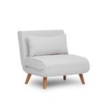 Casa si Gradina - Mobilier - Canapele si coltare - Canapele - Canapea extensibila, Hanah Home, material teddy, alb, 180x80 cm - Infinity.ro