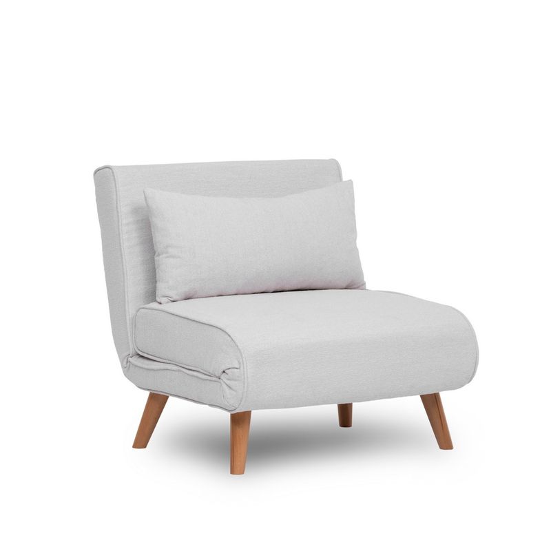 Casa si Gradina - Mobilier - Canapele si coltare - Canapele - Canapea extensibila, Hanah Home, material teddy, alb, 180x80 cm - Infinity.ro
