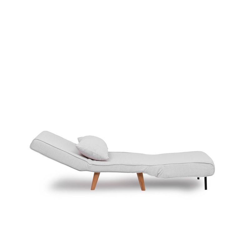 Casa si Gradina - Mobilier - Canapele si coltare - Canapele - Canapea extensibila, Hanah Home, material teddy, alb, 180x80 cm - Infinity.ro