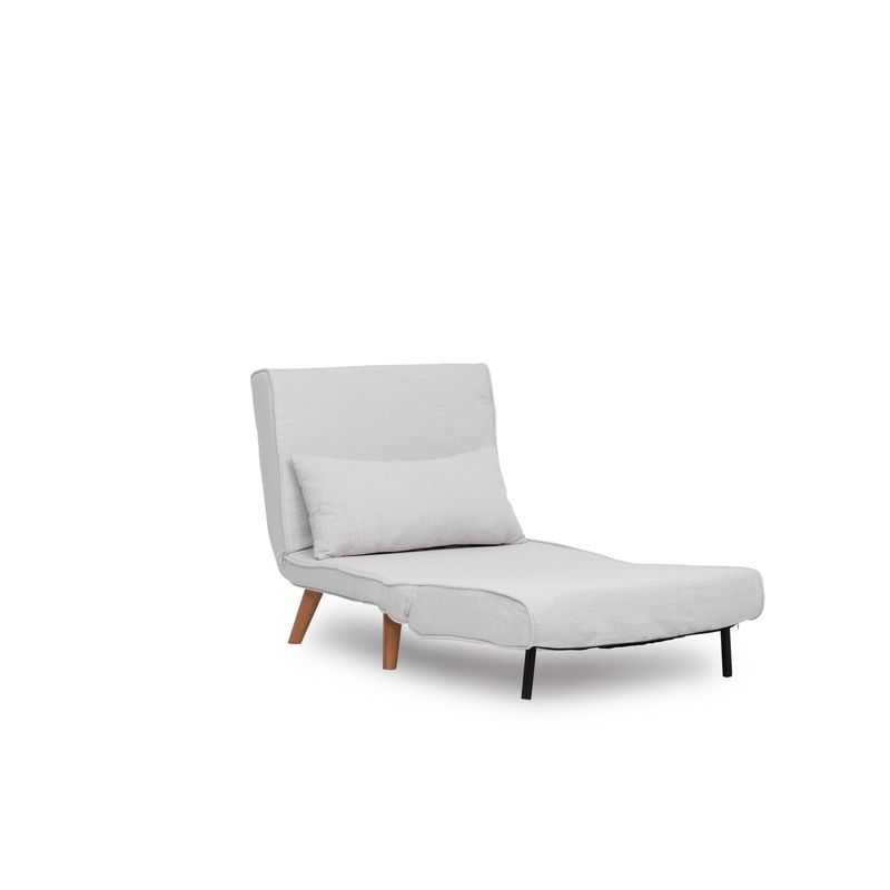 Casa si Gradina - Mobilier - Canapele si coltare - Canapele - Canapea extensibila, Hanah Home, material teddy, alb, 180x80 cm - Infinity.ro