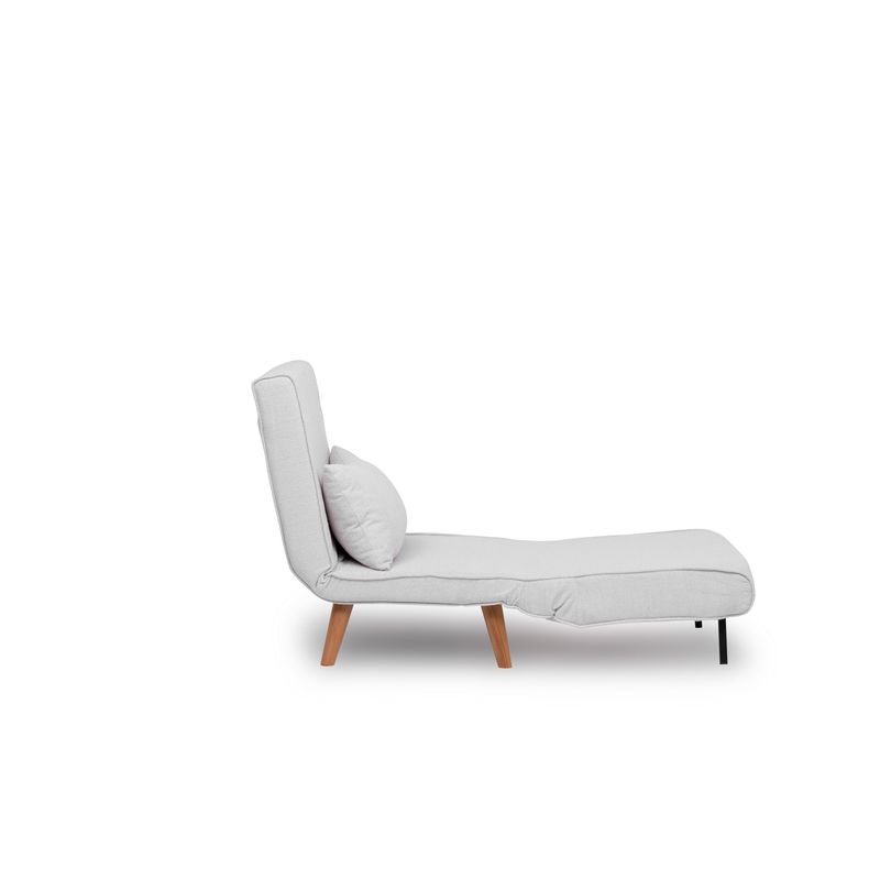 Casa si Gradina - Mobilier - Canapele si coltare - Canapele - Canapea extensibila, Hanah Home, material teddy, alb, 180x80 cm - Infinity.ro