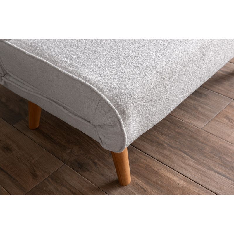 Casa si Gradina - Mobilier - Canapele si coltare - Canapele - Canapea extensibila, Hanah Home, material teddy, alb, 180x80 cm - Infinity.ro