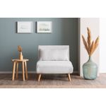 Casa si Gradina - Mobilier - Canapele si coltare - Canapele - Canapea extensibila, Hanah Home, material teddy, alb, 180x80 cm - Infinity.ro