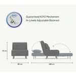 Casa si Gradina - Mobilier - Canapele si coltare - Canapele - Canapea extensibila, Hanah Home, material teddy, alb, 180x80 cm - Infinity.ro
