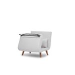 Casa si Gradina - Mobilier - Canapele si coltare - Canapele - Canapea extensibila, Hanah Home, material teddy, alb, 180x80 cm - Infinity.ro